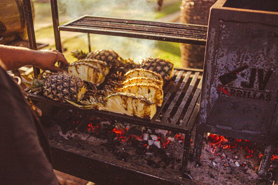 Gegrilde ananas met kokos en limoen