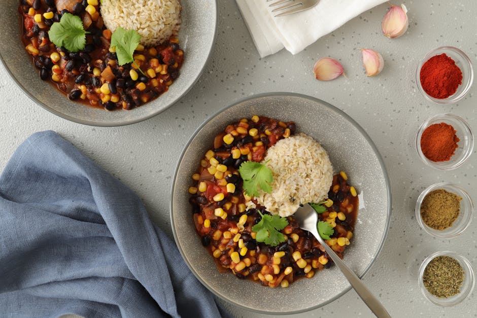 Mexicaanse chili sin carne met rijst