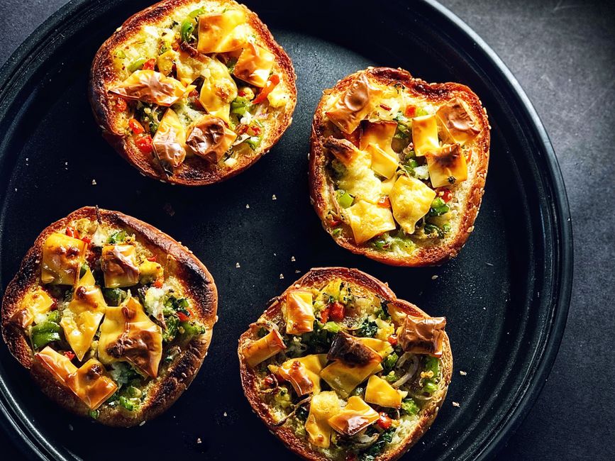 Mini-pizzatoastjes op de grill
