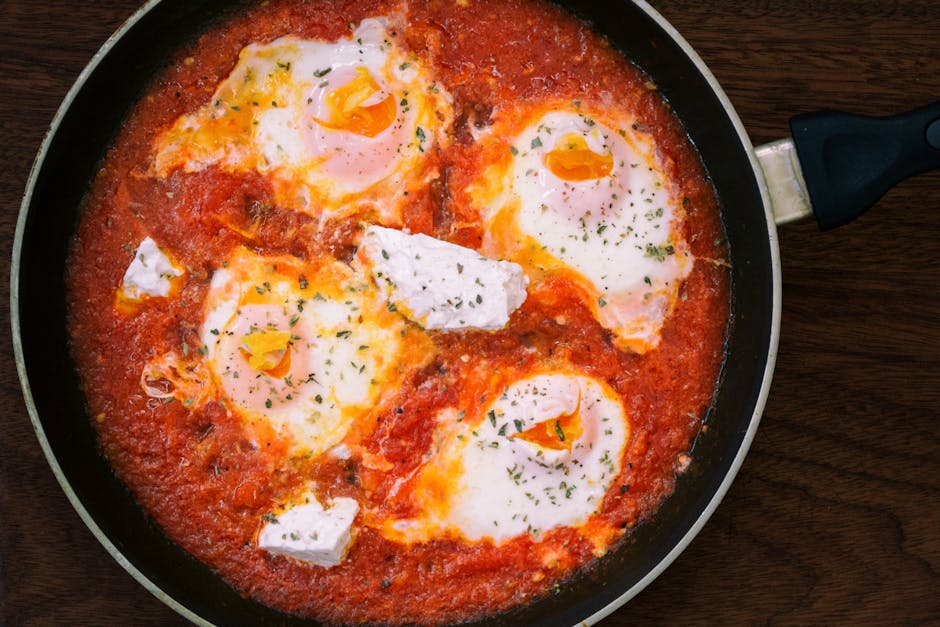 Shakshuka met paprika en tomaat