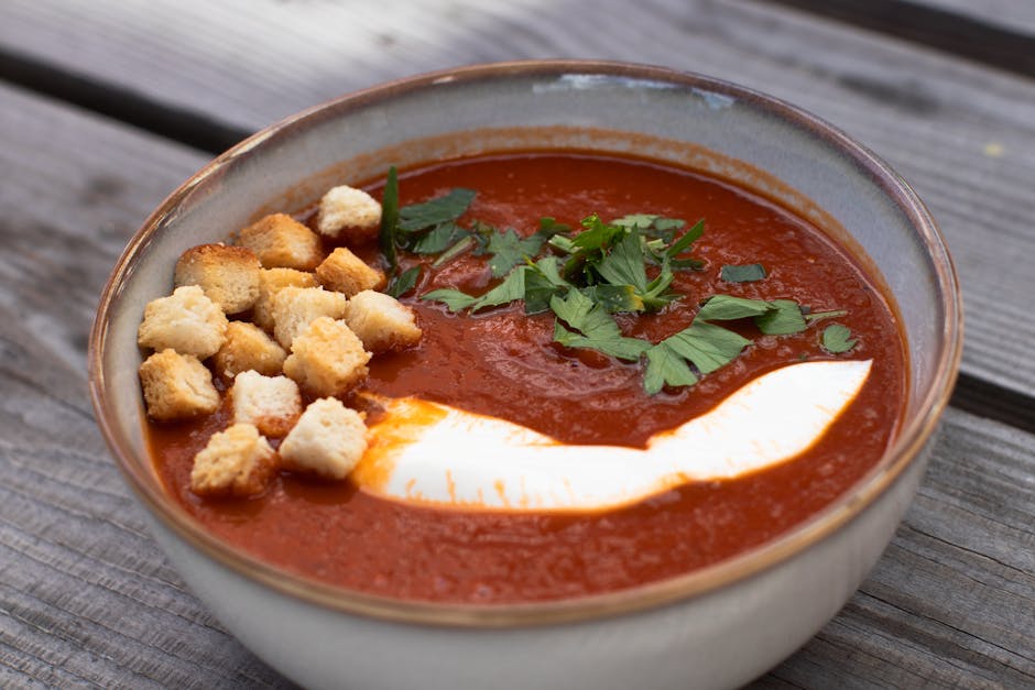 Snelle tomatensoep met vermicelli