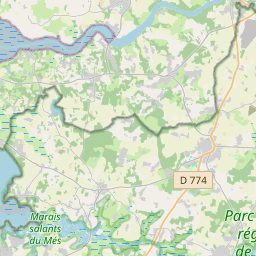 Locatie van Camping de la Ferme de Pen-Bé