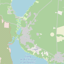 Locatie van Camping au Lac de Biscarrosse