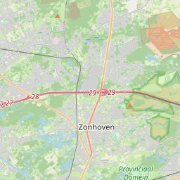 Locatie van Bivakzone Domein Kiewit