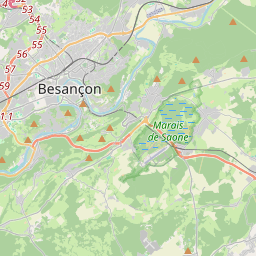Locatie van Camping de Besançon