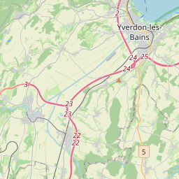 Locatie van Camping Yverdon Plage