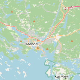 Locatie van Sandnes Camping Mandal