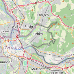 Locatie van Wohnmobilstellplatz Laguna Badeland - Weil am Rhein