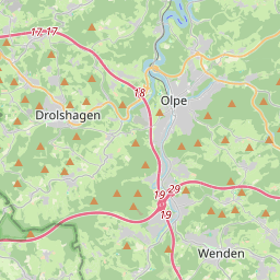Locatie van Wohnmobilstellplatz in Olpe-Stade