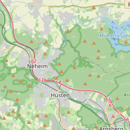 Locatie van Wohnmobilstellplatz Delecke Nordufer