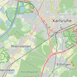 Locatie van Wohnmobilstellplatz Yachthafen Maxau