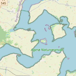 Locatie van Nees Sund Shelterplads