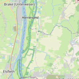Locatie van Wohnmobilstellplatz am Braker Binnenhafen in Brake