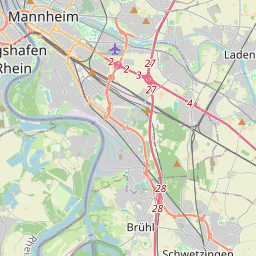Locatie van Wohnmobilstellplatz Mannheim-Neuostheim