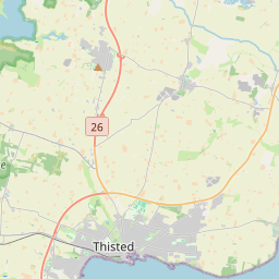 Locatie van Thisted Camping og Hytteferie
