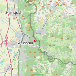 Locatie van Campingplatz Hemsbach