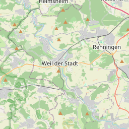Locatie van Weil der Stadt am E-Center