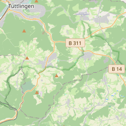 Locatie van Wohnmobilstellplatz im Donaupark Tuttlingen
