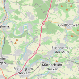 Locatie van Wohnmobilstellplatz am Bolzplatz - Marbach am Neckar