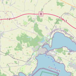Locatie van Rinkenæs Skov Primitiv Teltplads