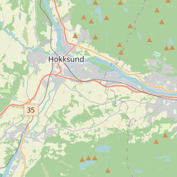 Locatie van Hokksund Camping