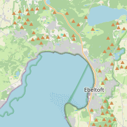 Locatie van Ebeltoft Strand Camping