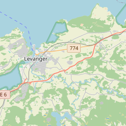 Locatie van Levanger Camping