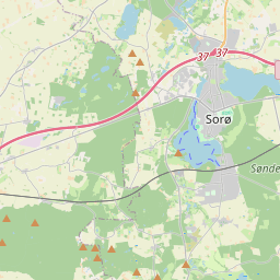 Locatie van Sorø Sø Camping
