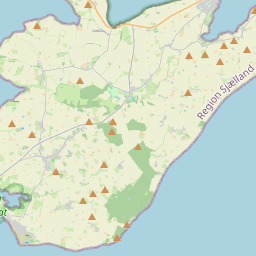 Locatie van Møn Camping Hårbølle Strand