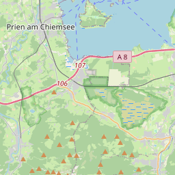 Locatie van Chiemsee Camping Rödlgries