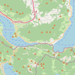 Locatie van Inselcamping Unterach/Attersee