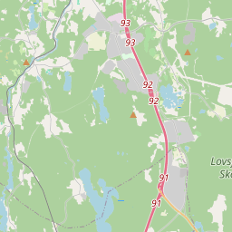 Locatie van Lovsjöbadens Camping