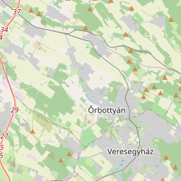 Locatie van Veresegyházi Termálfürdő és Kemping