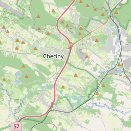 Locatie van Pole namiotowe Pod Zamkiem w Chęcinach