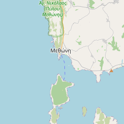 Locatie van Camping Methoni
