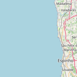 Locatie van Parque Municipal de Campismo de Espinho