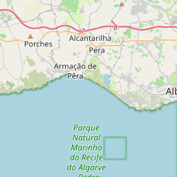 Locatie van Parque de Campismo de Armação de Pera
