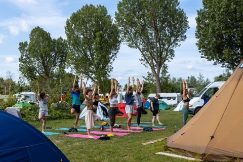 Plek bij Camping Amsterdam Gardens