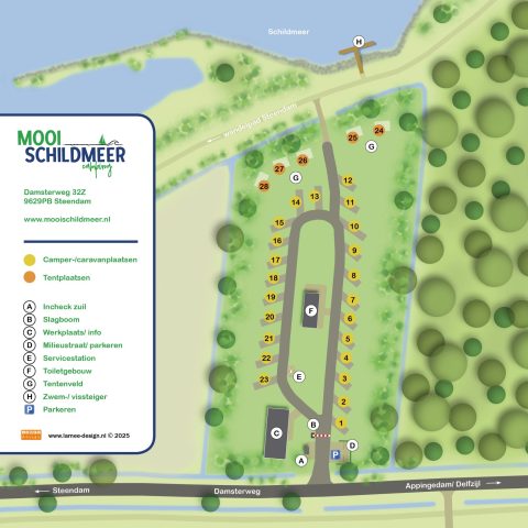 Plek bij Mooi Schildmeer — plattegrond